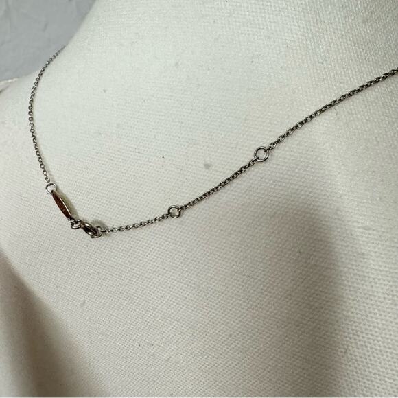Old Robin 925 Silver Chain Necklace Circle Pendant Delicate Minimalist Jewelry - Picture 6 of 7
